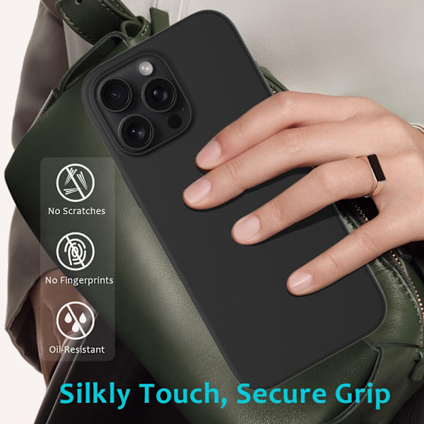 Silikonskal iPhone 16 Pro Max Svart
