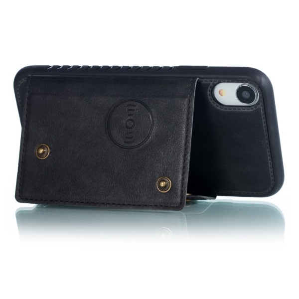 Etui med pung til iPhone XR Sort