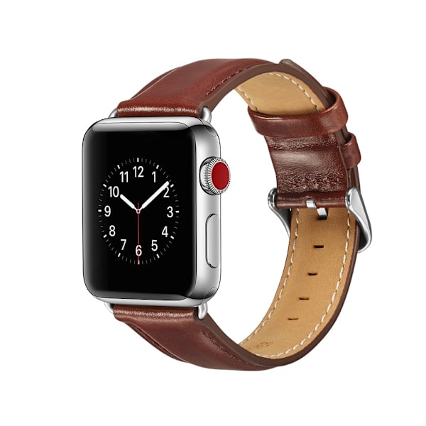 Premium-nahkainen ranneke Apple Watch Series 10 46 mm ruskea