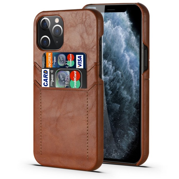 Card Slot Case iPhone 12 Pro Max Brown