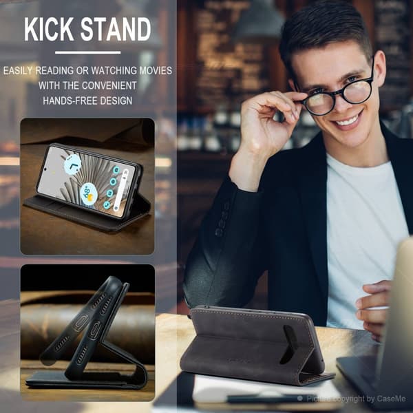 CaseMe Slim Plånboksfodral Google Pixel 7 Pro Svart