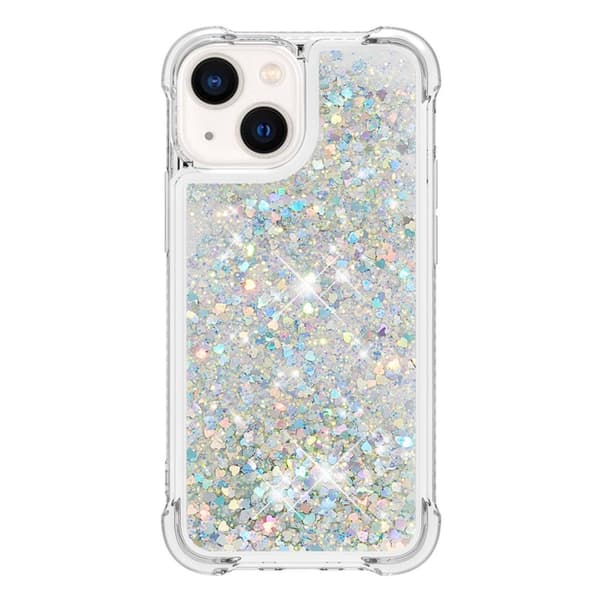 Glitter Bling TPU Cover iPhone 14 Sølv