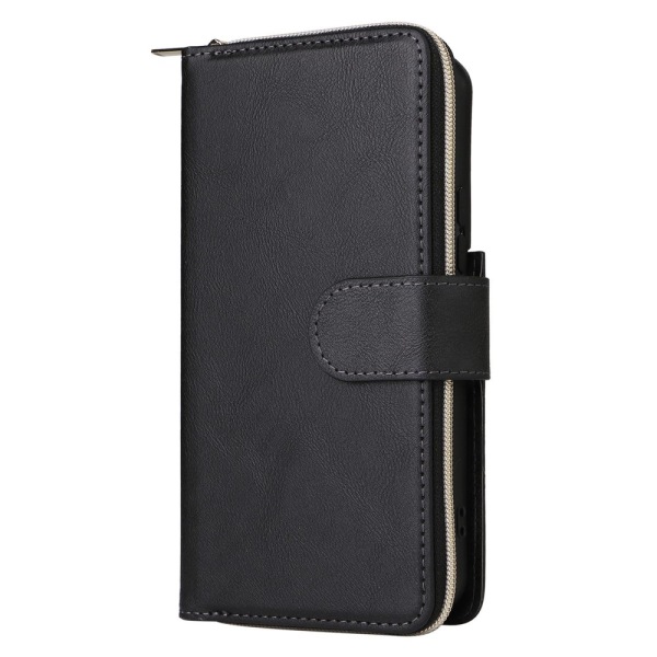 Zipper Magnet Leather Wallet Samsung Galaxy S23 Svart