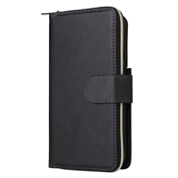 Zipper Magnet Leather Wallet Samsung Galaxy S23 Svart