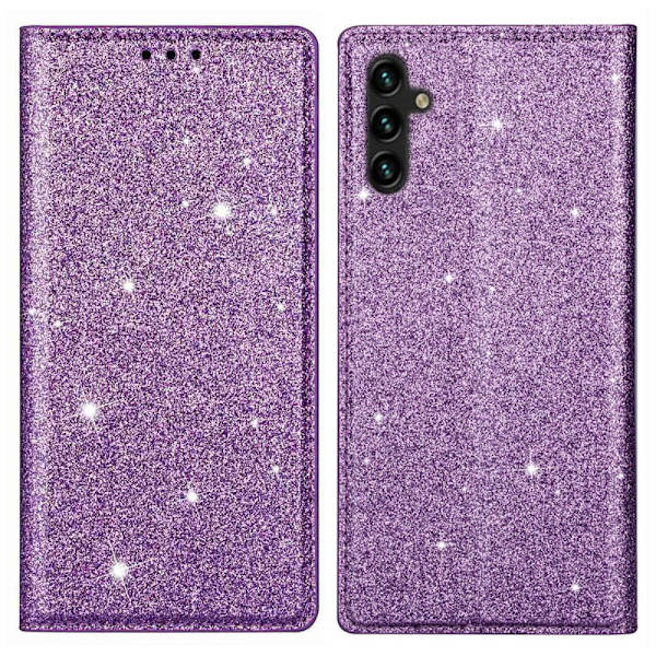 Glitter-lompakkokotelo Samsung Galaxy A15 Lila