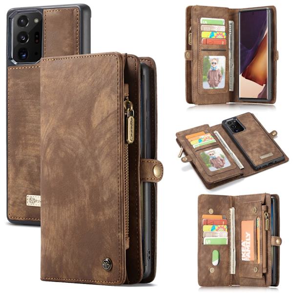 CaseMe Lompakkokotelo Multi-Slot Galaxy Note 20 Ultra Ruskea