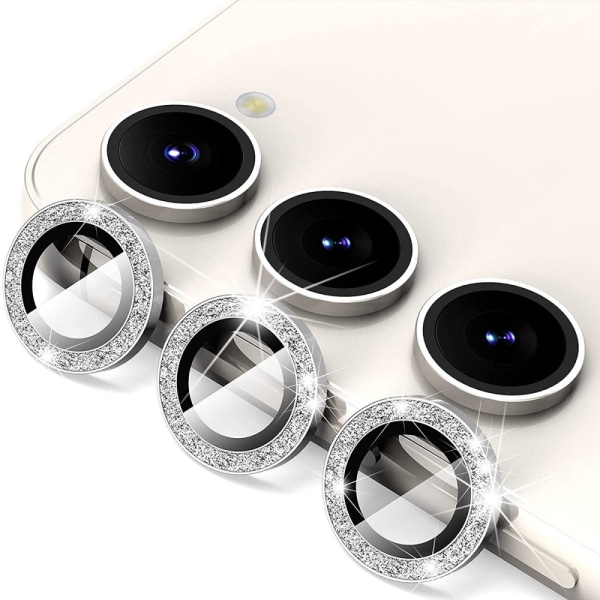 Hat Prince Glitter Lens Cover Samsung Galaxy S24 Plus Sølv