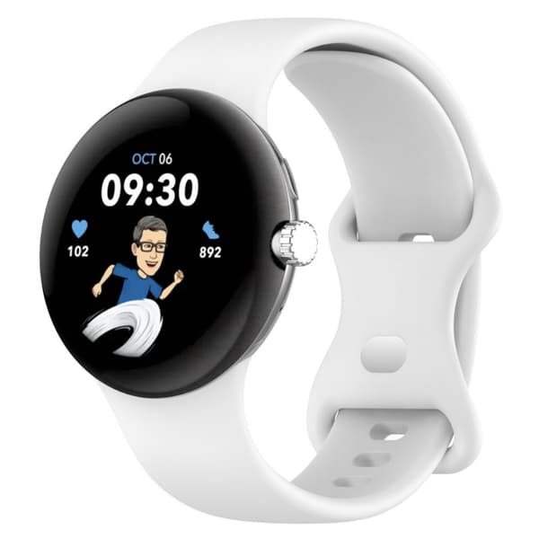 Silikoniranneke Google Pixel Watch 2 Valkoinen