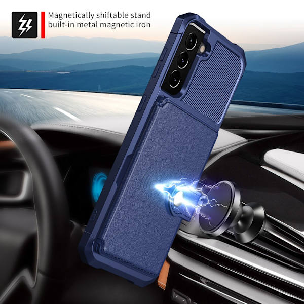 Moni korttipaikka kotelo Samsung Galaxy S22 Sininen
