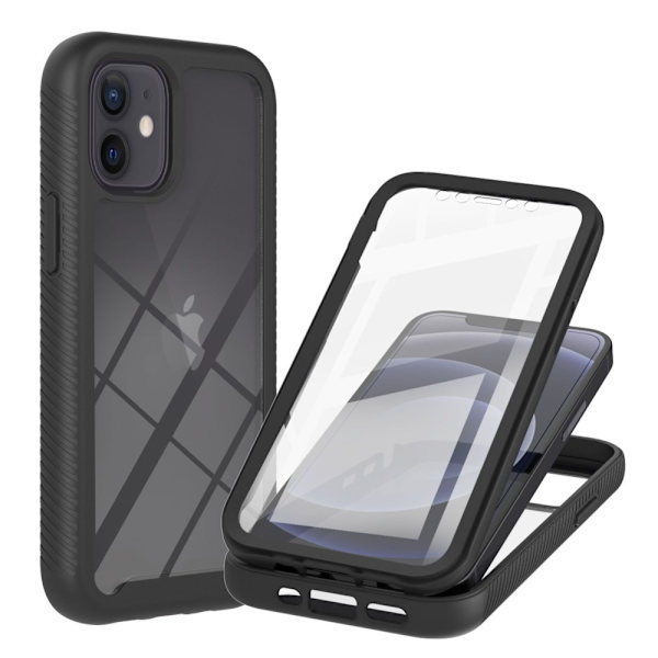 360 Full Cover Edge Case iPhone 12 Mini Musta