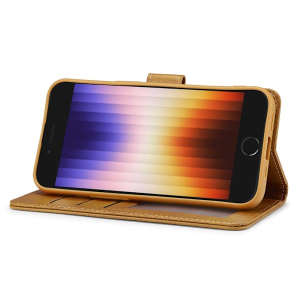 LC.IMEEKE Plånboksfodral iPhone SE (2024) Cognac