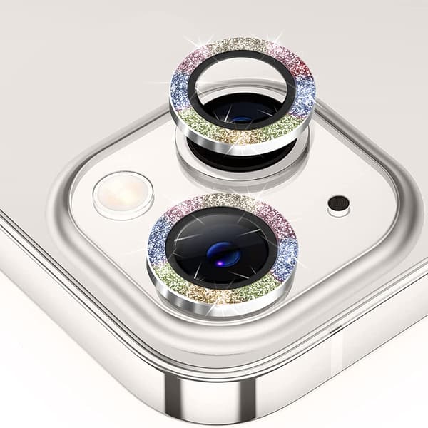 Hat Prince Glitter Linsebeskyttelse iPhone 14/14 Plus Multifarvet