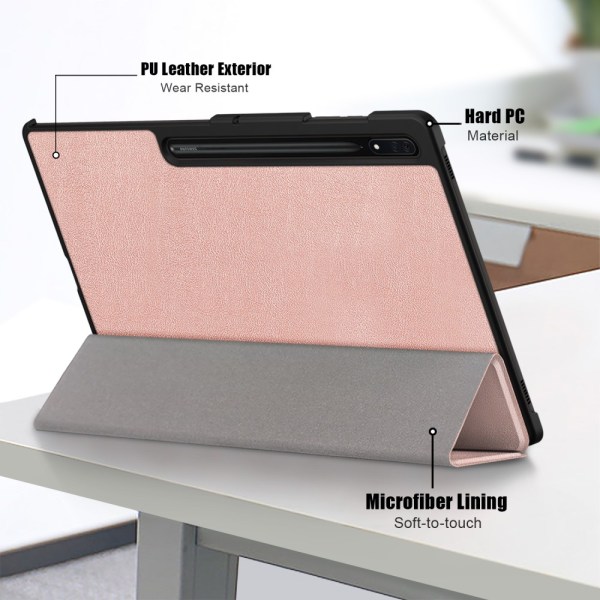 Samsung Galaxy Tab S9 Ultra -kotelo Tri-fold Pinkki