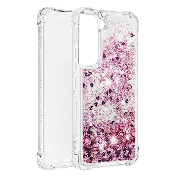 Glitter Bling TPU Case Samsung Galaxy S22 Roséguld