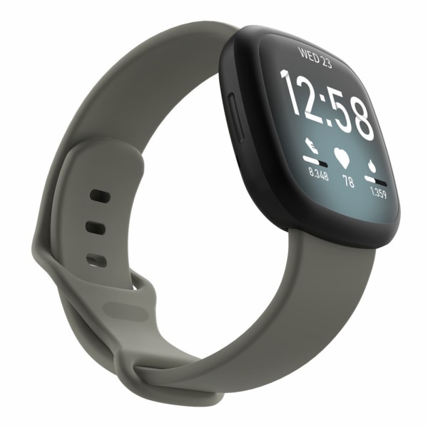 Silikone armbånd Fitbit Versa 3/Sense Grey
