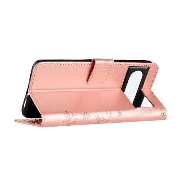 Læderetui Sommerfugle Google Pixel 8 Pro Rosa