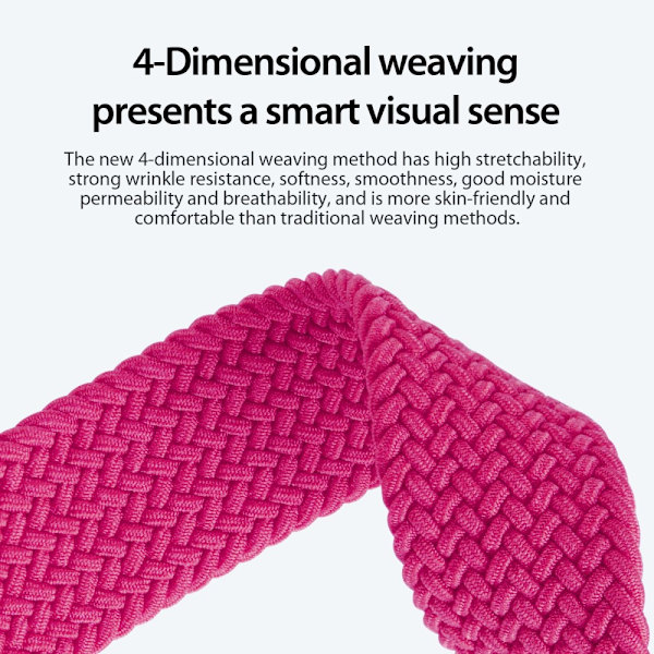 Dux Ducis Elastic Nylon Woven Strap Apple Watch Ultra 2 49mm Rosa