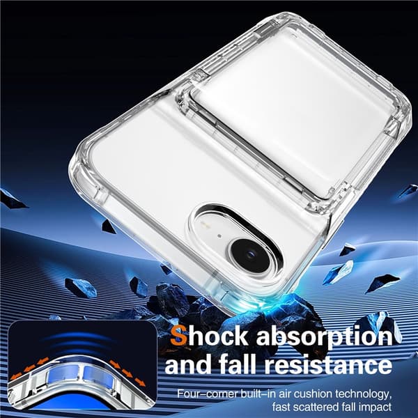 Skal Kortfack Kickstand iPhone 16e Transparent