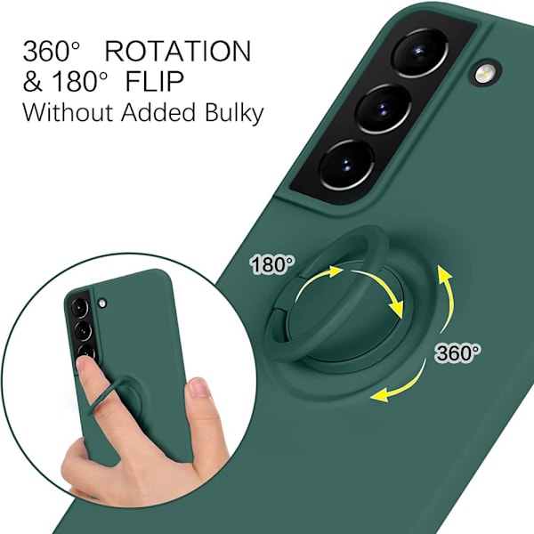 Samsung Galaxy S22 Plus -kuori renkaalla Vihreä