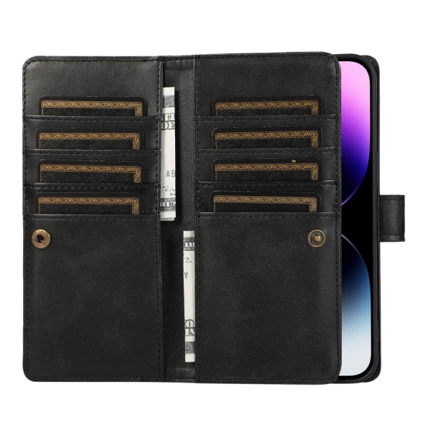 Plånboksfodral Multi-Slot iPhone 15 Svart