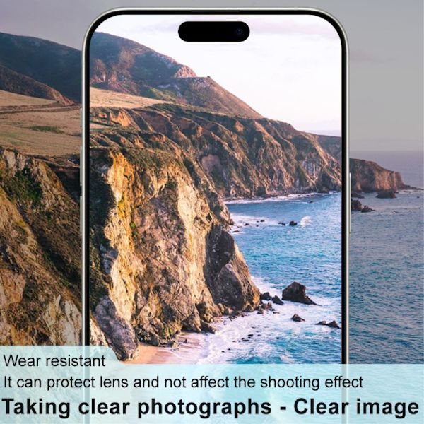 Imak Hærdet Glas Linsebeskyttelse iPhone 16 Pro Max Sort