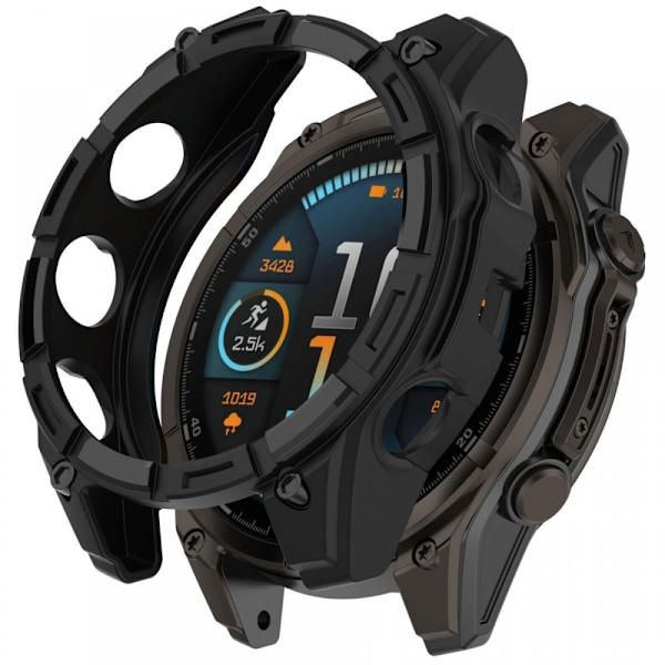 Edge-kotelo Garmin Fenix 8 43mm Musta
