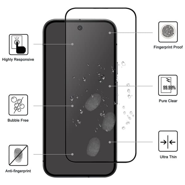 Heltäckande Härdat Glas Skärmskydd Google Pixel 10