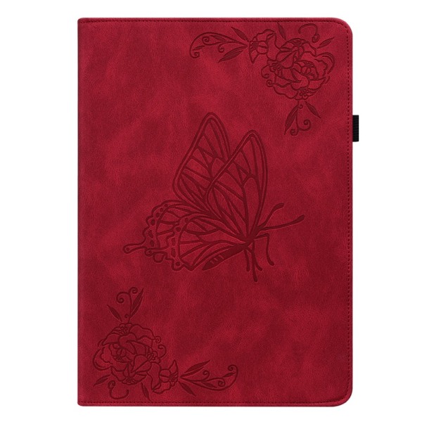 Lædercover Samsung Galaxy Tab A8 10.5 Butterflies Red