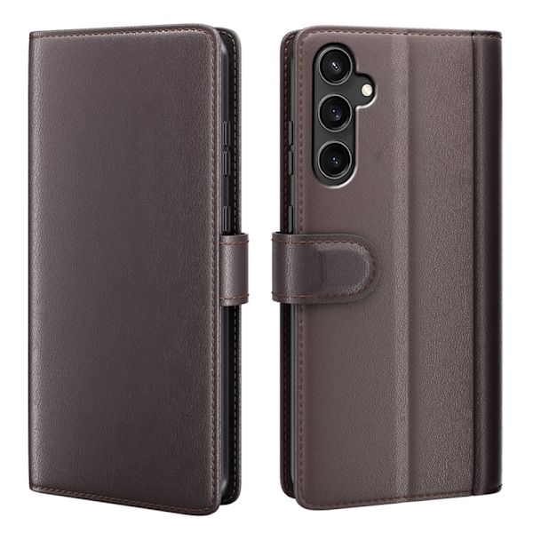 Ægte læder etui Samsung Galaxy S23 FE Brun