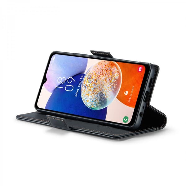 CaseMe Slim Pungetui RFID-beskyttelse Samsung Galaxy A14 Sort