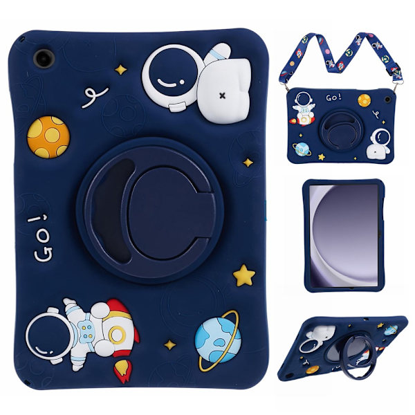 Samsung Galaxy Tab A9 Plus Skal Astronaut Med Stativ Blå