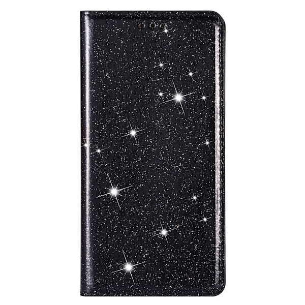 Kimalteleva lompakkokotelo Samsung Galaxy S22 Plus Musta