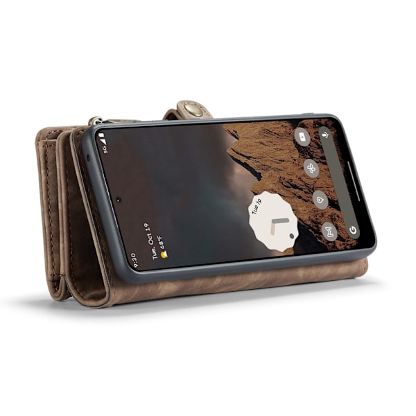 CaseMe Multi-Slot 2-in-1 Lompakko Kotelo Google Pixel 9 Pro XL Ruskea