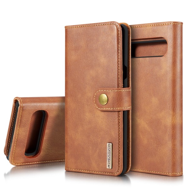 DG.MING 2-in-1 Magnet Wallet Samsung Galaxy S10 Cognac