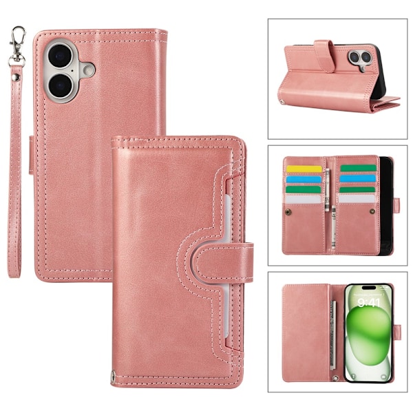 Pungetui Multi-Slot iPhone 16 Roséguld