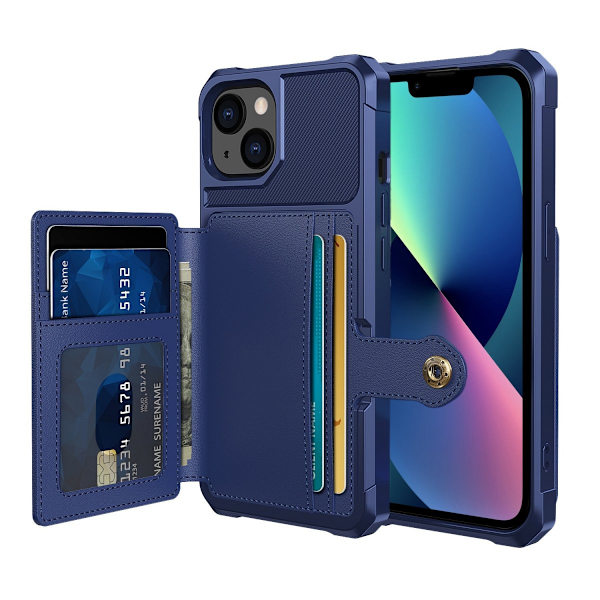 Moni korttipaikka iPhone 14 - Sininen