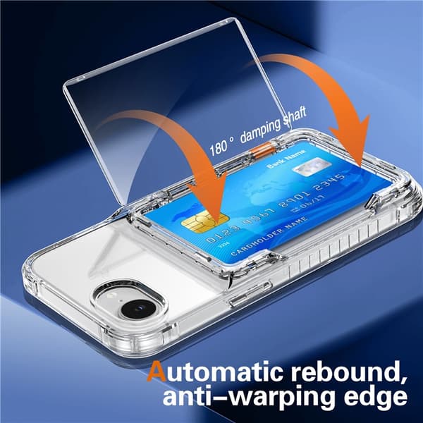 Skal Kortfack Kickstand iPhone 16e Transparent