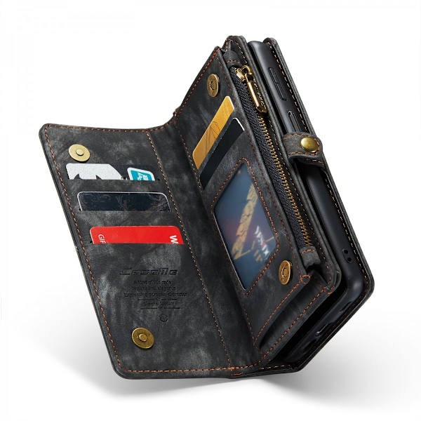 CaseMe Multi-Slot 2 i 1 Plånboksfodral Galaxy A14 Svart