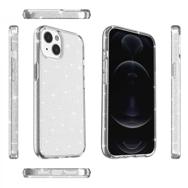 iPhone 13 Cover Glitter Transparent