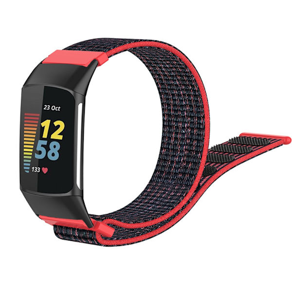 Fitbit Charge 6:n punainen nylonranneke