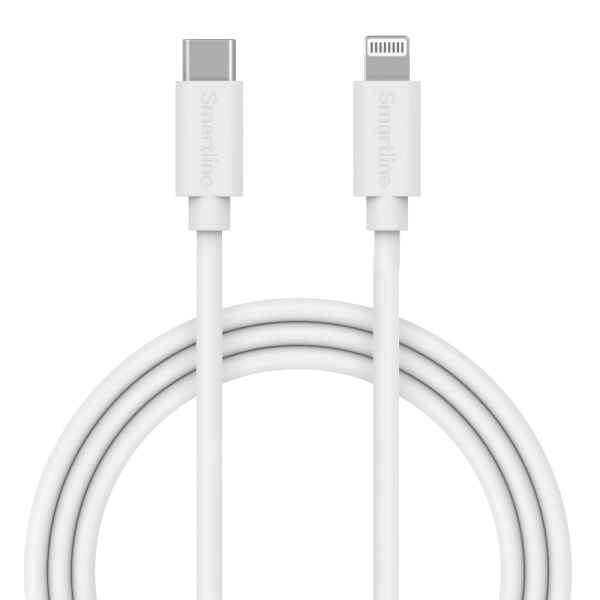 Smartline Lightning Kabel Till USB-C 3A 3m Vit