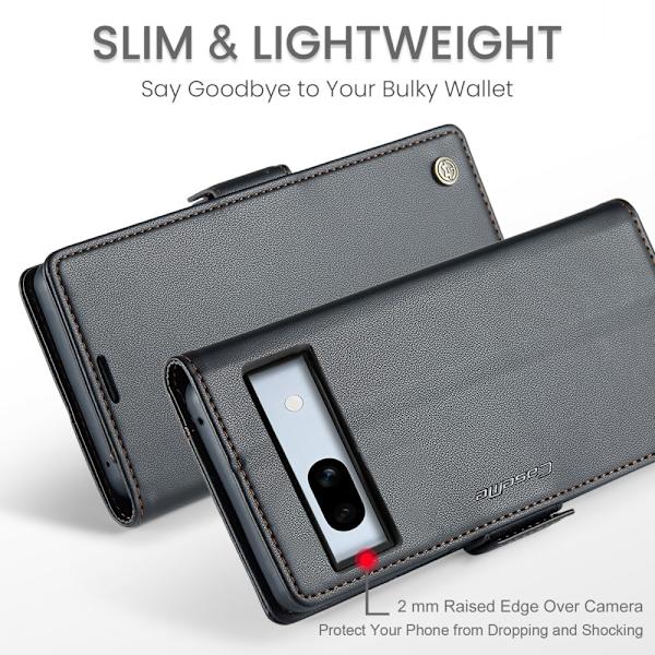 CaseMe Slim Pungetui RFID-beskyttelse Google Pixel 7a Sort