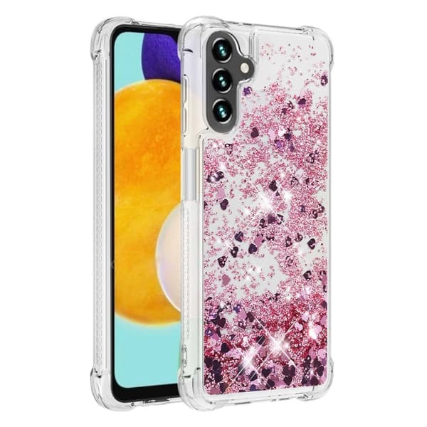 Glitter Bling TPU Skal Samsung Galaxy A13 Roséguld
