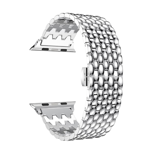 Metallarmband i Fjärilspänne Apple Watch Series 10 46mm Silver