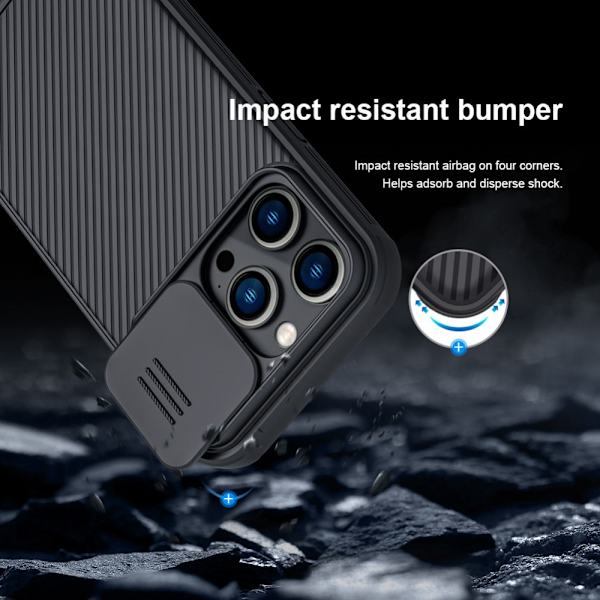 Nillkin CamShield -kuori iPhone 14 Pro Max - sininen