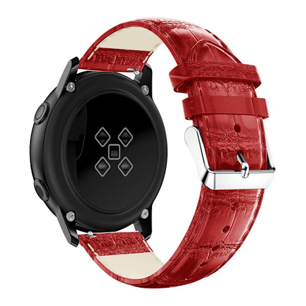 Læderrem Krokodille Samsung Galaxy Watch Active Rød