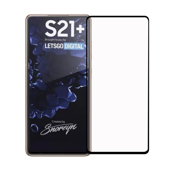 Full Cover karkaistu lasi näytönsuoja Samsung Galaxy S21 Plus musta