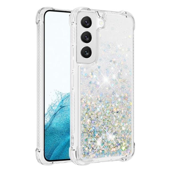 Glitter Bling TPU Skal Samsung Galaxy S23 Silver