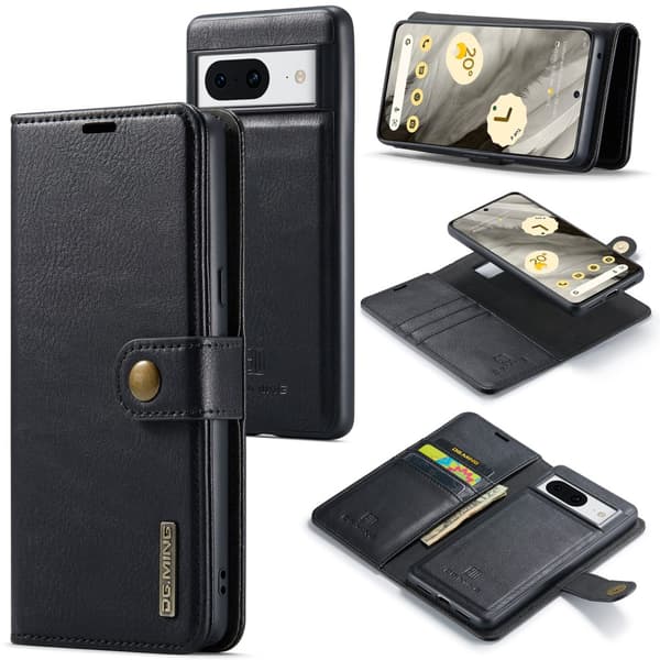 DG.MING 2-i-1 Magnetiskt Plånboksfodral Google Pixel 8 Svart