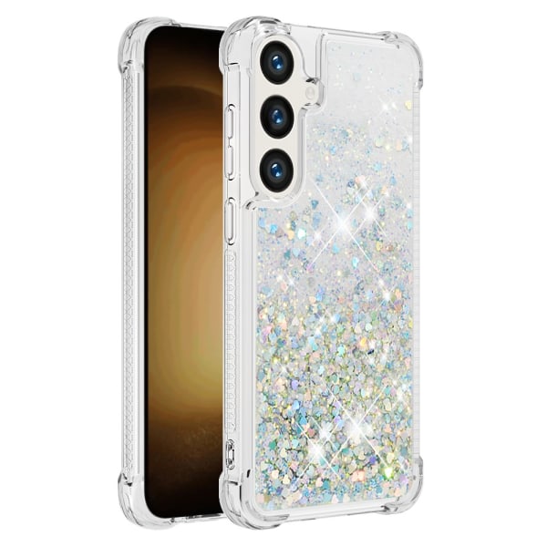 Glitter Bling TPU -kuori Samsung Galaxy S24 Plus -hopea